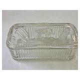 B2 Federal Glass Large Refrigerator Jar w/Lid