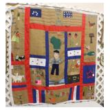 F 60x59' 1776-1976 Commemorative Tapestry on Burla