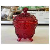 B1-3525 Ruby-Jeanette Candy Dish w/Lid