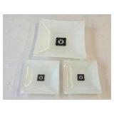 GA1 3 Playboy Glass Ashtrays 1-6' 2-4'