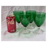 2E3 Bubble Foot Green by Anchor Hocking Water Gobl