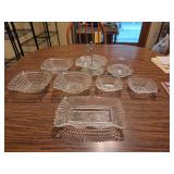 HA1 8pc Clear Diamond Point Bowls/Serving Items