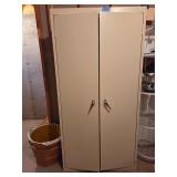 BA1 2 Door Metal Cabinet full of Books & Paint