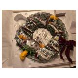 BA6 NEW Thomas Kincade CHRISTMAS Village Wreath