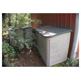 F THREE Rubbermaid 52x28x40' Storage Boxes