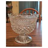 HH2 7' Anchor Hocking Wexford Clear Trifle Bowl