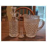 HB3 Anchor Hocking Wexford Clear Pint Pitcher/Crue