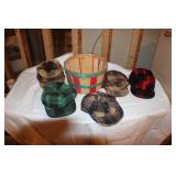 BG1 Small Bushel Basket of Winter Caps