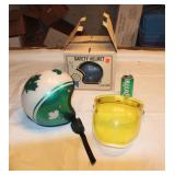 BG2 Vintage Green Metal Flake Maple Leaf Helmet