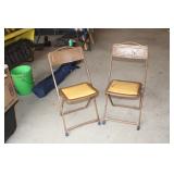 J Pair Vintage Metal Folding Chairs NO SHIPPING