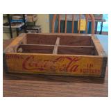 HA6 Vintage Yellow Coca-Cola Wood Crate