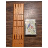 HHCL12 Milton Bradley Cribbage Board w/Pegs-Cards