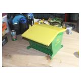 K John Deere Metal Bird House (Missing 1 Perch)