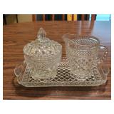 HB4 Anchor Hocking Wexford Clear Covered Sugar & C