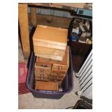 D- Bin of Drawer Boxes of Tons of Different Stuff