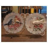 HH5 Pair of 8' 3D Bird Plates on Stand
