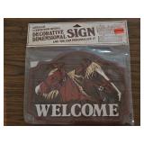 HKCL6- 12 x 9 1/4' Horse Welcome Sign