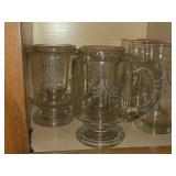 H11C 4 Mugs-3 Tumblers Nekoosa Mills Glasses