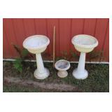 F THREE Plastic Planters     NO SHIPPING