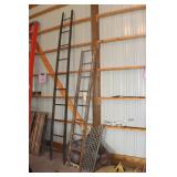 G TWO Vintage Wood Ladders 8'6' & 12' NO SHIPPING