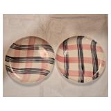 BA5 Pair Stetson China Co Scots Clan Luncheon Plat