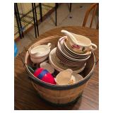 HG3 Bushel Basket of Ceramic Dinnerware