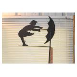 GA 47' Girl w/Umbrella Wind Vane NO SHIPPING