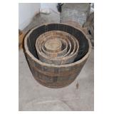 GSB Nesting Wooden Barrel Planter 7'-26' NO SHIPP
