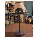 HK Bear & Moose Table Lamp 26' to Finial NO SHIP