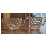 HA5 Jeannette Cube Clear Open Sugar & Creamer