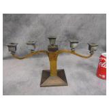Arts & Crafts Brass & Steel Candelabra