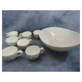 VTG Red Wing 'Bob White'  Serving Bowl , Cups