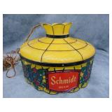 Antique Schmidt Beer Hanging Lamp, Plastic, Nice