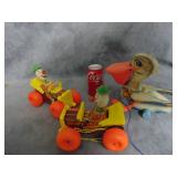 VTG Fisher Price Jalopy and Pelican Pull Toys
