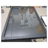 Large Jewelry Display Box, Glass Lid, no key