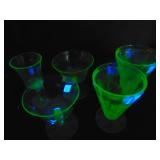 5 VTG Glasses, Fostoria and Jeannette Glass, 1