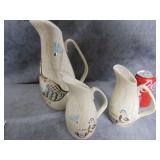 VTG Red Wing 'Bob White' Tall Pitcher & 2 Small