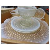 VTG Anchor Hocking Opalescent Moonstone Hobnail