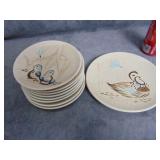 VTG Red Wing 'Bob White' 8 Bread Plates, 1 Salad