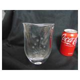 VTG Orrefores Crystal Vase w/ Butterfly Etch