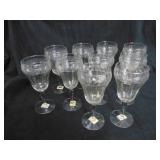 10 VTG 'Greek Key' Footed Goblets