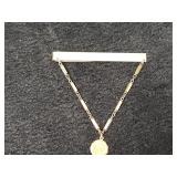 VTG Mens Tie Clasp, 10K Medalion, rest is