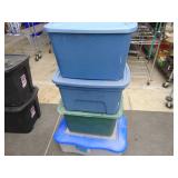 Four Large Totes w/Lids