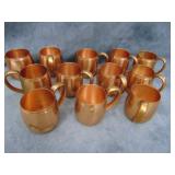 VTG 12 West Bend Solid Copper Mugs
