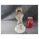 VTG Figurine, Woman in White Dress