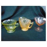 VTG Depression Glass, Pink, Amber, Yellow