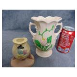 VTG Hulll Candleholder & Magnolia Gloss Hull Vase