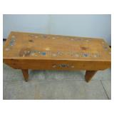 Three Ft VTG Pine Farm House Bench