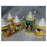 Five VTG Beer Steins