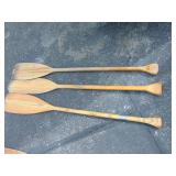 Three Canoe Paddles